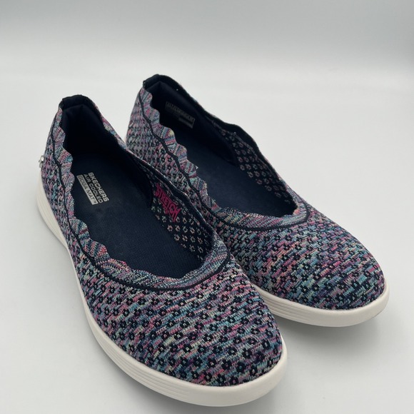 Skechers Shoes Womens Size 8.5 Blue Slip-On Go Walk Goga Max Sneakers Comfort - Picture 5 of 16